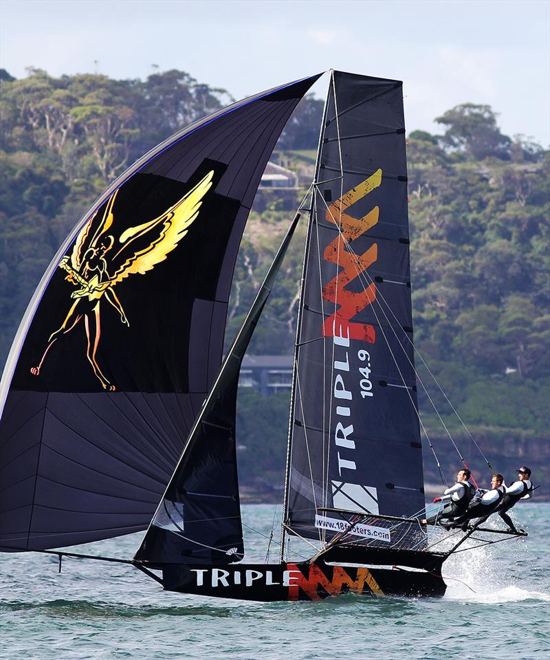 Triple M becomes the only two race winner in the 18ft Skiff Spring Championship in Sydney photo copyright Frank Quealey taken at Australian 18 Footers League and featuring the 18ft Skiff class
