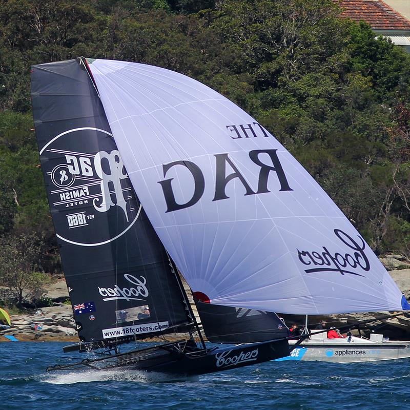 The young Rag and Famish Hotel team continued their consistent form in the 18ft Skiff NSW Championship photo copyright Frank Quealey taken at Australian 18 Footers League and featuring the 18ft Skiff class