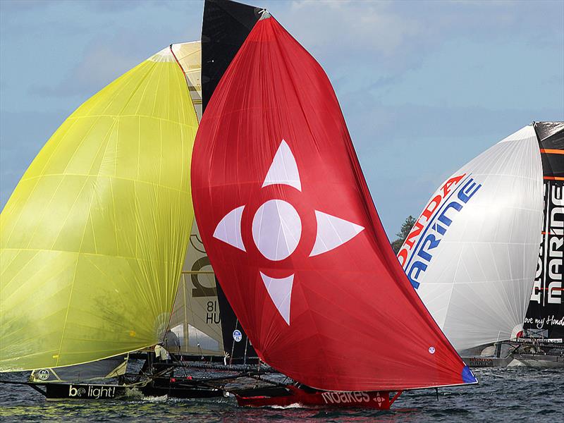 More fleet racing during the 18ft Skiff JJ Giltinan Championship - photo © Frank Quealey