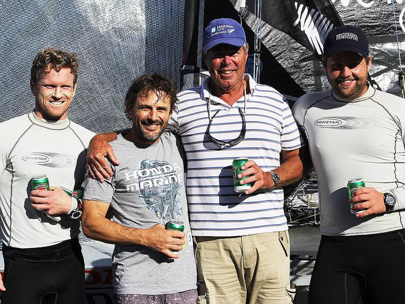 The Honda Marine 18ft Skiff JJ Giltinan champions with Graham Catley, the man most responsible for the New Zealand revival photo copyright Frank Quealey taken at Australian 18 Footers League and featuring the 18ft Skiff class