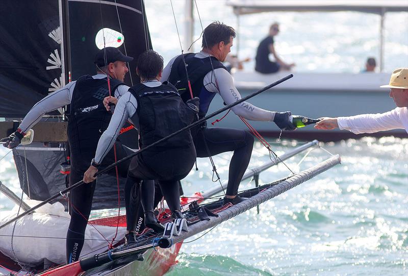 18ft Skiff JJ Giltinan Championship day 6: Champagne for the champions - photo © Frank Quealey