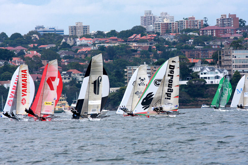 The first spinnaker run during race 1 of the 63rd JJ Giltinan Championship