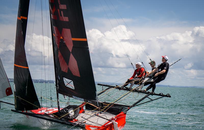 2017 Auckland Skiff Championships, December 2-3, 2017, Waitemata Harbour, Auckland photo copyright Josh McCormack / Auckland Skiff League taken at Royal Akarana Yacht Club and featuring the 18ft Skiff class