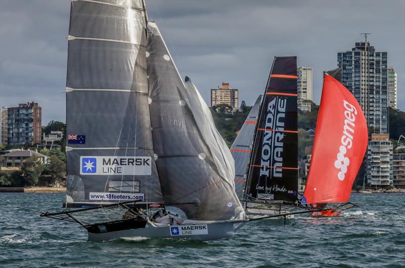 JJ Giltinan 18ft Skiff Championship, March 8, 2018 Sydney Harbour photo copyright Michael Chittenden taken at Australian 18 Footers League and featuring the 18ft Skiff class