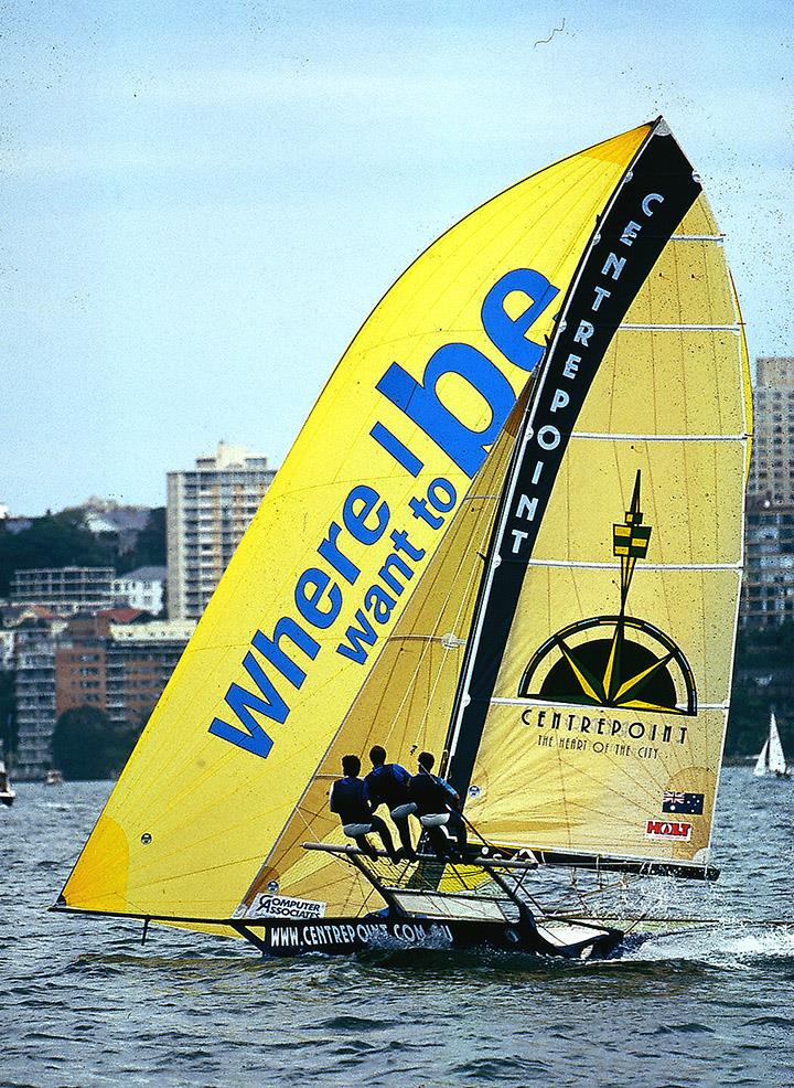 AMP Centrepoint gave John Winning his 2000 JJ Giltinan world Championship victory  photo copyright Bob Ross taken at Australian 18 Footers League and featuring the 18ft Skiff class