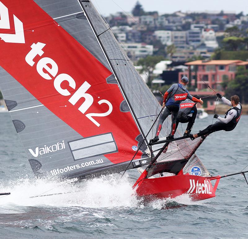 Luke Parkinson handled the Australian champion skiff Tech2 well to win Race 3 - 18ft Skiffs Supercup - December 2021 photo copyright Frank Quealey taken at Australian 18 Footers League and featuring the 18ft Skiff class