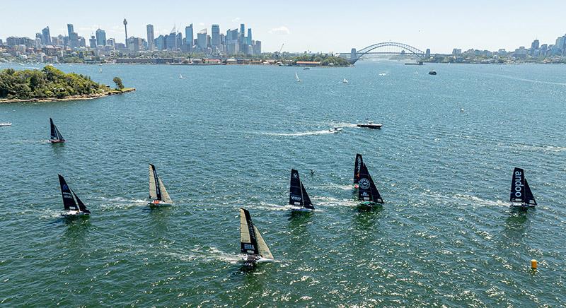 Shortly after the start - 18ft Skiff Australian Championship Race 2 - photo © SailMedia