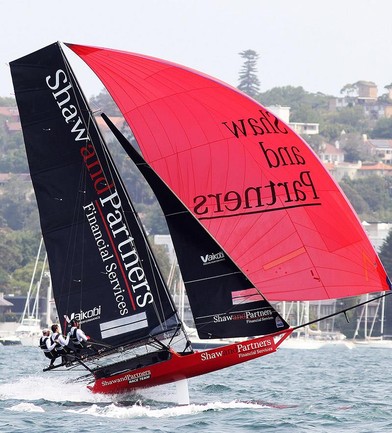 Shaw and Partners Financial Services, runner-up in the 2019-20 Australian Championship photo copyright Frank Quealey taken at Australian 18 Footers League and featuring the 18ft Skiff class
