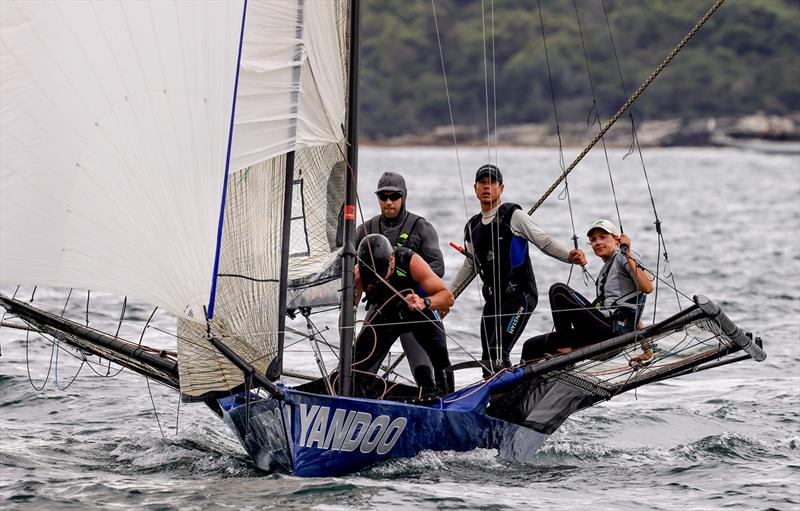 Yandoo finished strongly after a slow start during the 18ft Skiff Queen of the Harbour 2024 photo copyright SailMedia taken at Australian 18 Footers League and featuring the 18ft Skiff class