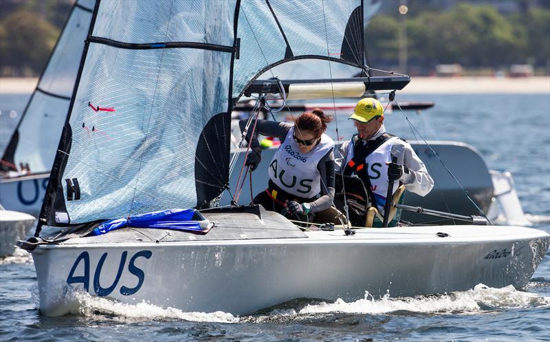 Australian SKUD 18 on day 2 of the Rio 2016 Paralympic Sailing Competition photo copyright Richard Langdon / Ocean Images taken at  and featuring the SKUD 18 class