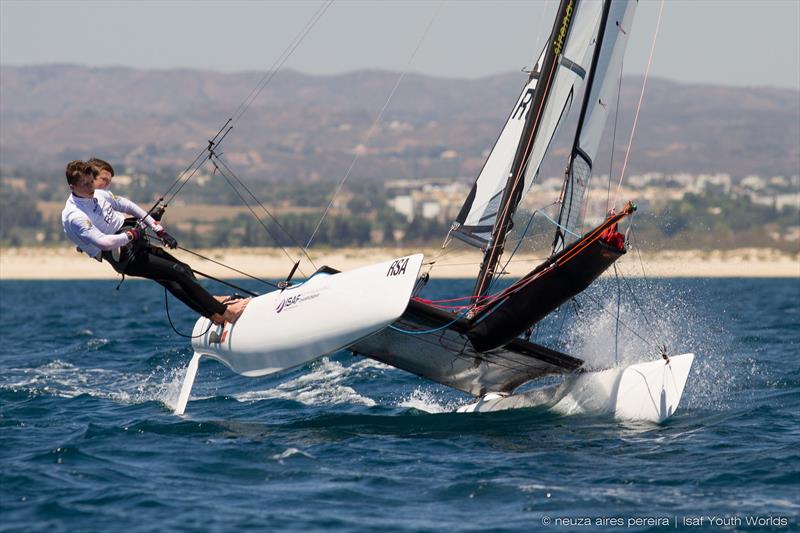 Day 1 of the ISAF Youth Sailing World Championship photo copyright Neuza Aires Pereira / ISAF taken at  and featuring the SL16 class