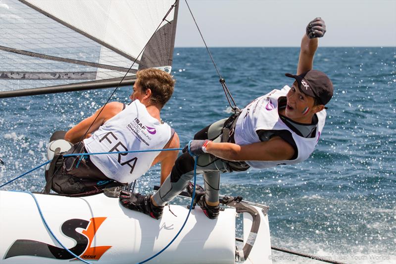 Medal races in the ISAF Youth Sailing World Championship photo copyright Neuza Aires Pereira / ISAF taken at  and featuring the SL16 class