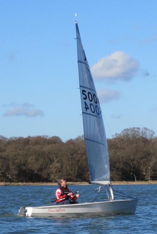 Racing on day 5 of the Chichester Snowflake Series photo copyright Louise Varley taken at Chichester Yacht Club and featuring the Solo class