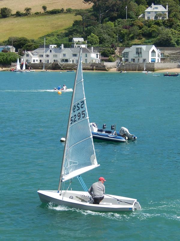 Chris Cleaves in Salcombe Summer Series race 5 photo copyright Malcolm Mackley taken at Salcombe Yacht Club and featuring the Solo class