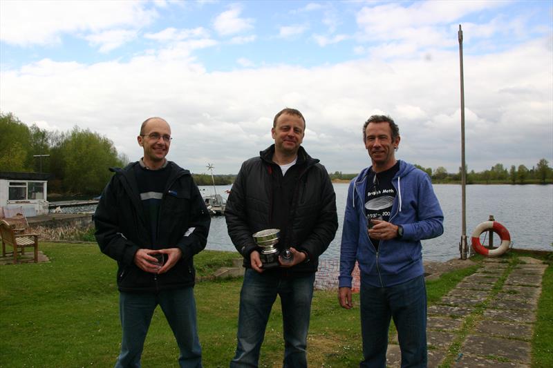 Solos at Maidenhead winners (l to r) Alan Bishop (2nd), Steve Ede (1st), Godfrey Clark (3rd) photo copyright Jenni Heward-Craig taken at Maidenhead Sailing Club and featuring the Solo class