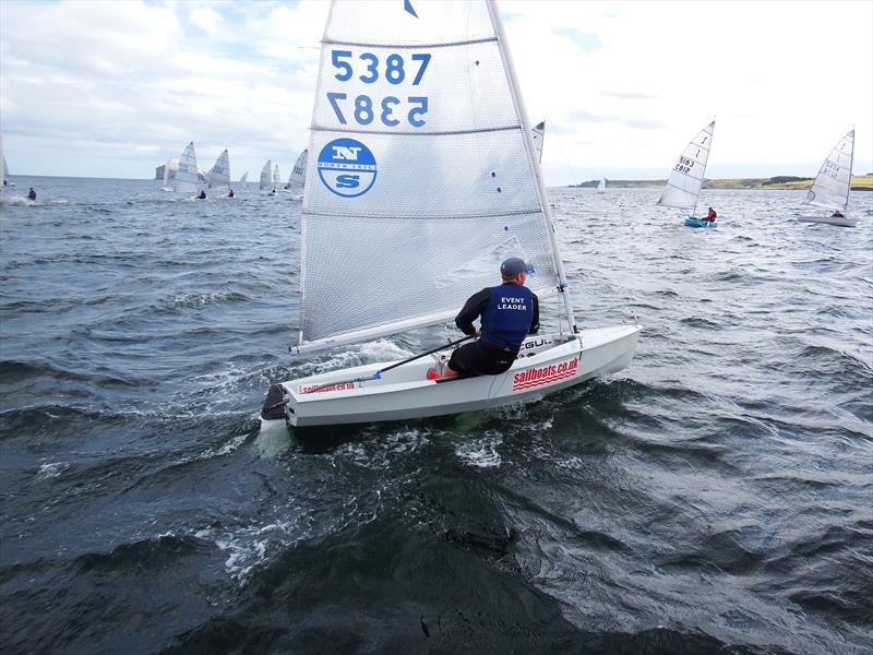 Charlie Cumbley working to windward on day 4 of the Selden Solo Nationals at North Berwick photo copyright Will Loy taken at  and featuring the Solo class