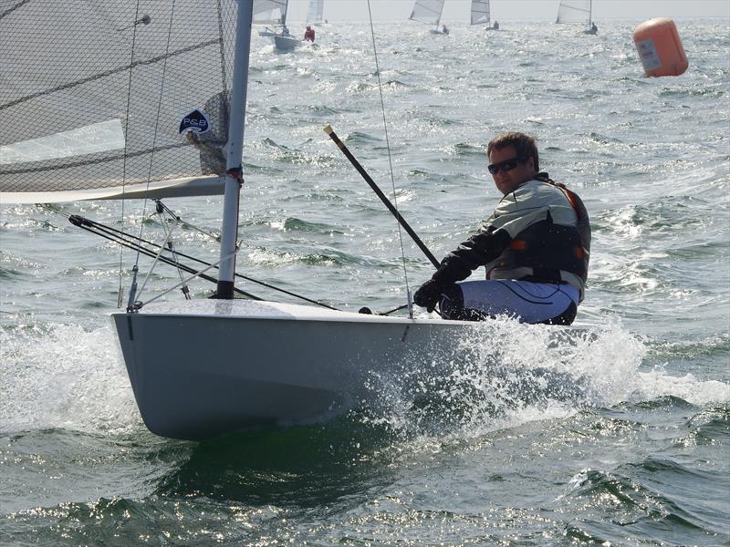 Chris Brown on day 4 of the Superspars National Solo UK Championship photo copyright Will Loy taken at Plas Heli Welsh National Sailing Academy and featuring the Solo class