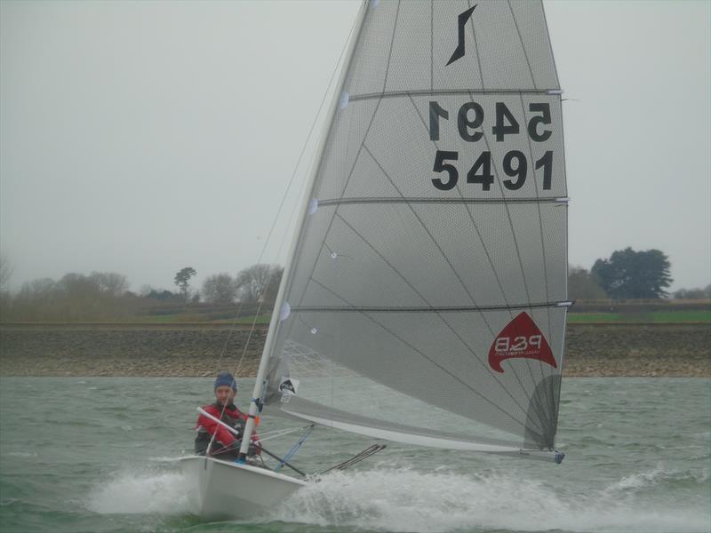 Mike Sims finishes 2nd in the Noble Marine Solo Winter Championship at Draycote Water photo copyright Will Loy taken at Draycote Water Sailing Club and featuring the Solo class