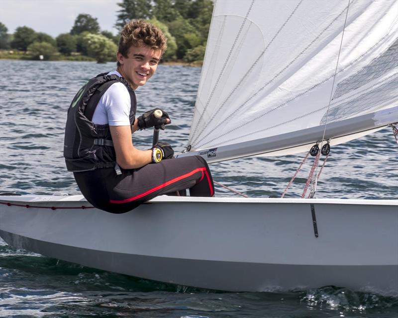 Jake Willars on his way to winning the Notts County SC Junior Open Meeting photo copyright David Eberlin taken at Notts County Sailing Club and featuring the Solo class