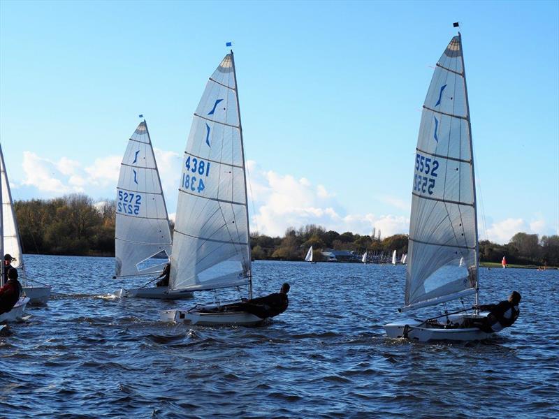 Solo start during the Leigh & Lowton Guy Fawkes Pursuit Race photo copyright Tim Yeates taken at Leigh & Lowton Sailing Club and featuring the Solo class
