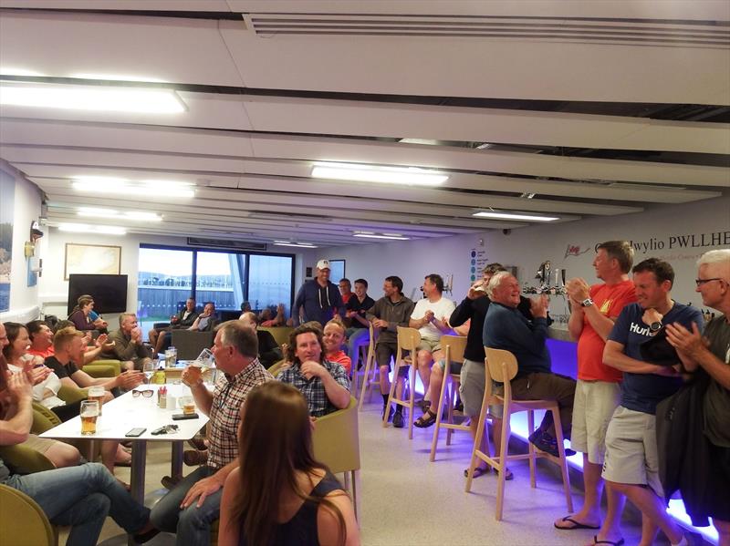 Pwllheli's bar was busy at the 2016 Nationals Prize Draw - photo © Will Loy