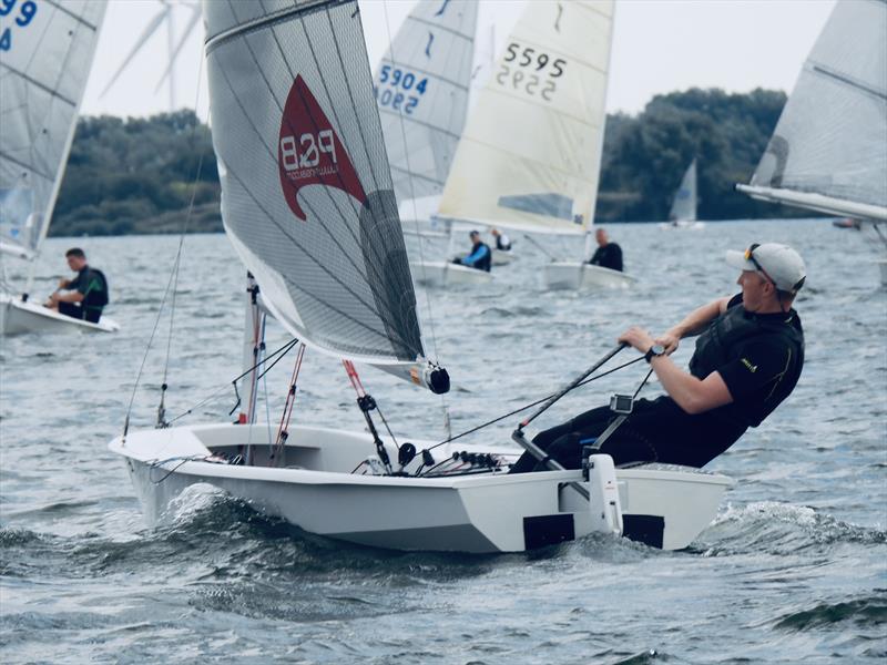 Oli Davenport winner of race 1 during the Solo Inland Championship 2021 at Grafham Water photo copyright Will Loy taken at Grafham Water Sailing Club and featuring the Solo class