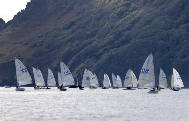 First run of Race 3 during the Solo Autumn Tyler Trophy at Salcombe photo copyright Lucy Burn taken at Salcombe Yacht Club and featuring the Solo class