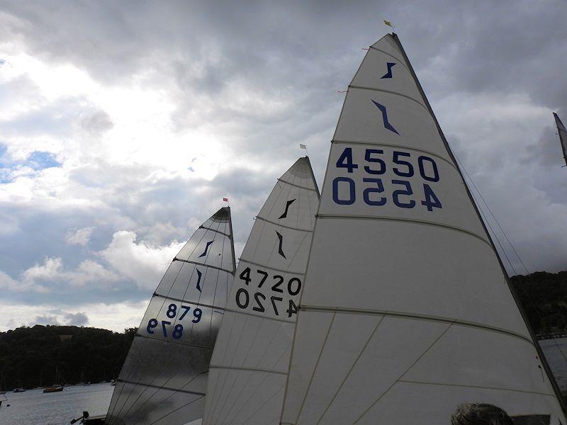 Solo class lines the shore at the Dartmouth Royal Regatta photo copyright Caroline Loy taken at Dartmouth Yacht Club, England and featuring the Solo class