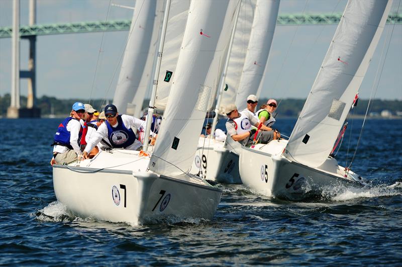 2016 Resolute Cup day 1 photo copyright Allen Clark / www.photosbyclark.com taken at New York Yacht Club and featuring the Sonar class