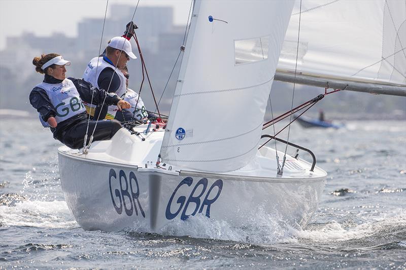 Robertson, Stodel, Thomas on day 4 of the Rio 2016 Paralympic Sailing Competition photo copyright Richard Langdon / British Sailing Club taken at  and featuring the Sonar class