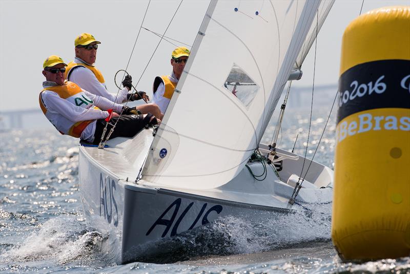 Gold for Colin Harrison, Russell Boaden and Jonathan Harris (AUS) at the Rio 2016 Paralympic Sailing Competition photo copyright Richard Langdon / Ocean Images taken at  and featuring the Sonar class