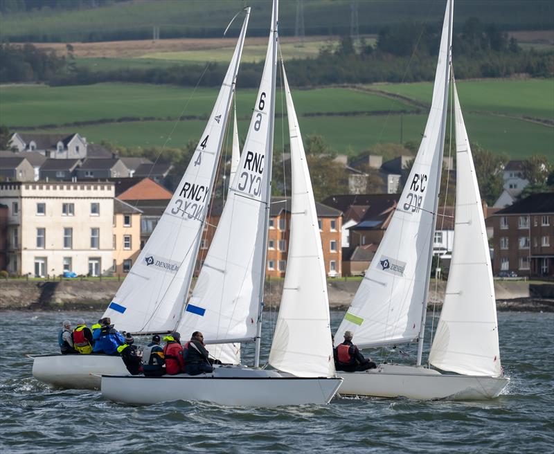 Sonars racing at RNCYC photo copyright Neill Ross taken at Royal Northern & Clyde Yacht Club and featuring the Sonar class