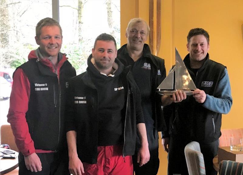 Guy Neville and his winning Virtuoso crew at the National Sonata Inland Championship 2018 photo copyright Graeme Galbraith taken at Windermere Cruising Association and featuring the Sonata class