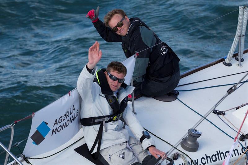 2016 competitors Sam Matson and Robin Elsey on board La Mondiale - photo © ALEXIS COURCOUX