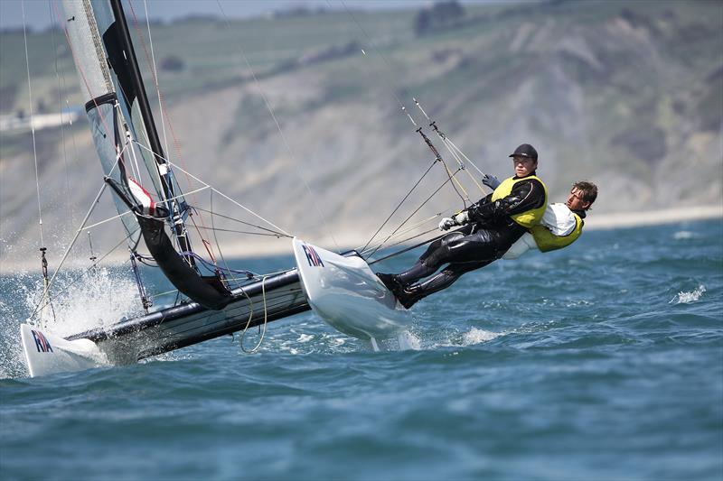 Sam Barker and Ross McFarlane photo copyright Paul Wyeth / RYA taken at Weymouth & Portland Sailing Academy and featuring the Spitfire class