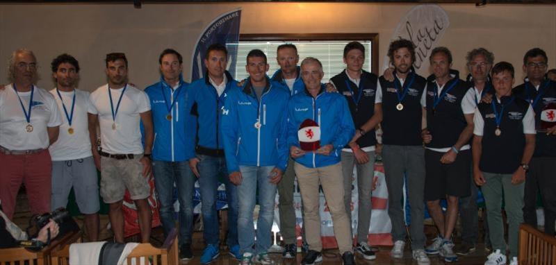 rowded podium at the ORC Sportsboat Europeans photo copyright Fabio Taccolo / ACnetworkplc / FIV taken at  and featuring the Sportsboats class