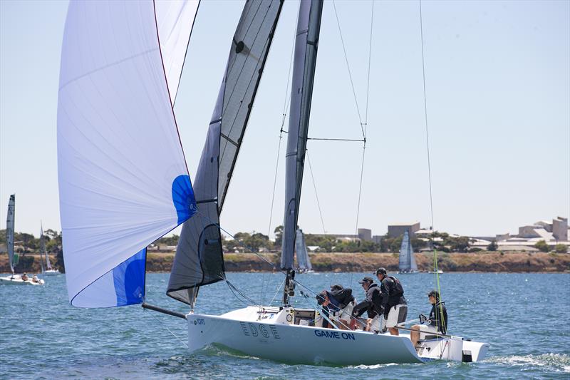 Game On, Sportsboat winner on day 4 at the Festival of Sails 2017 photo copyright Steb Fisher taken at Royal Geelong Yacht Club and featuring the Sportsboats class