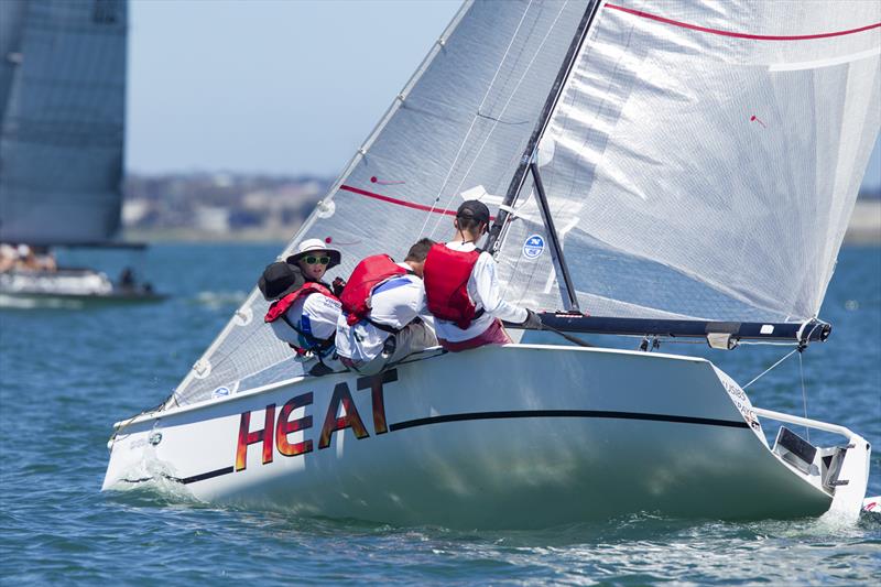 Heat, 2nd overall in Sportsboats on day 4 at the Festival of Sails 2017 photo copyright Steb Fisher taken at Royal Geelong Yacht Club and featuring the Sportsboats class