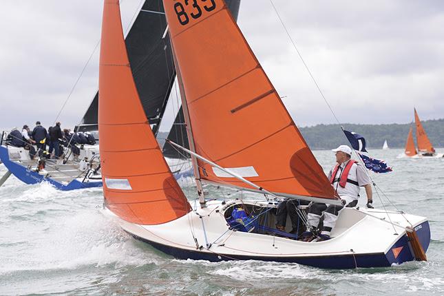 Squib 'Kestrel' on day 4 of Aberdeen Asset Management Cowes Week photo copyright Rick Tomlinson taken at Cowes Combined Clubs and featuring the Squib class