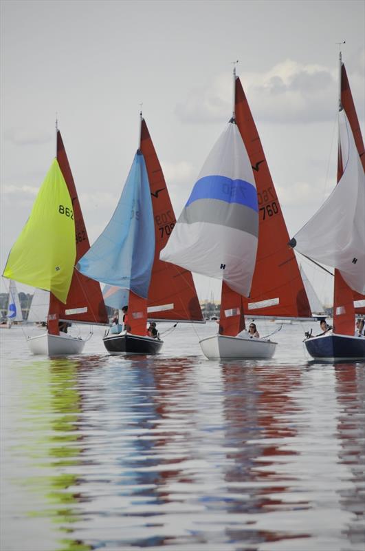 Racing is always neck and neck in the competitive Squib class at Burnham Week photo copyright Julio Graham taken at  and featuring the Squib class