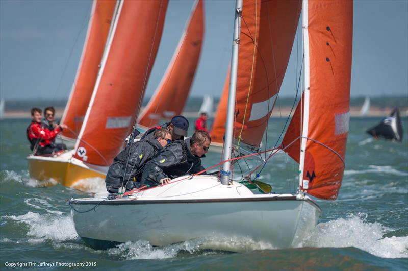 Harry White, Charlie White & Tom White racing on day 1 of Charles Stanley Cowes Classics Week photo copyright Tim Jeffreys Photography taken at Royal London Yacht Club and featuring the Squib class