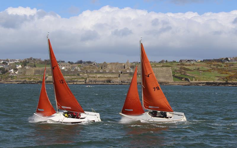 Squibs racing at Kinsale photo copyright Fiona Ward taken at Kinsale Yacht Club and featuring the Squib class