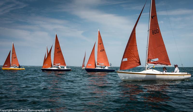 Julia and Graham Bailey in windward position to capture the Squib race on day 2 of Cowes Classics Week photo copyright Tim Jeffreys Photography taken at Royal London Yacht Club and featuring the Squib class
