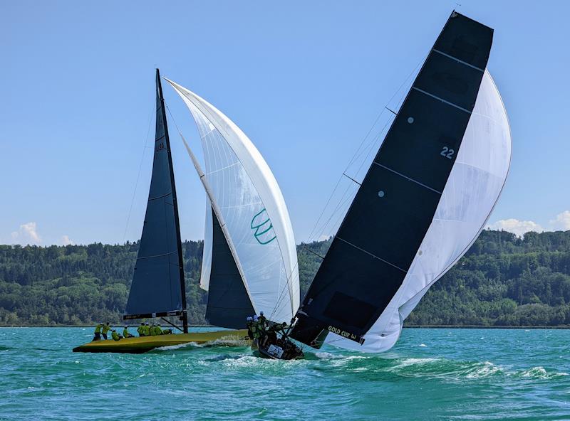 Close racing between the Brazil and Austrailan teams in the SSL Gold Cup training photo copyright Mark Jardine taken at  and featuring the SSL47 class