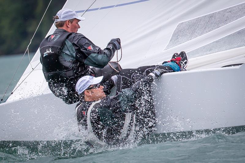 Christoph Burger & Renato Marazzi on day 2 of the Star Eastern Hemisphere Championship photo copyright Marc Rouiller / Star Sailors League 2014 taken at  and featuring the Star class