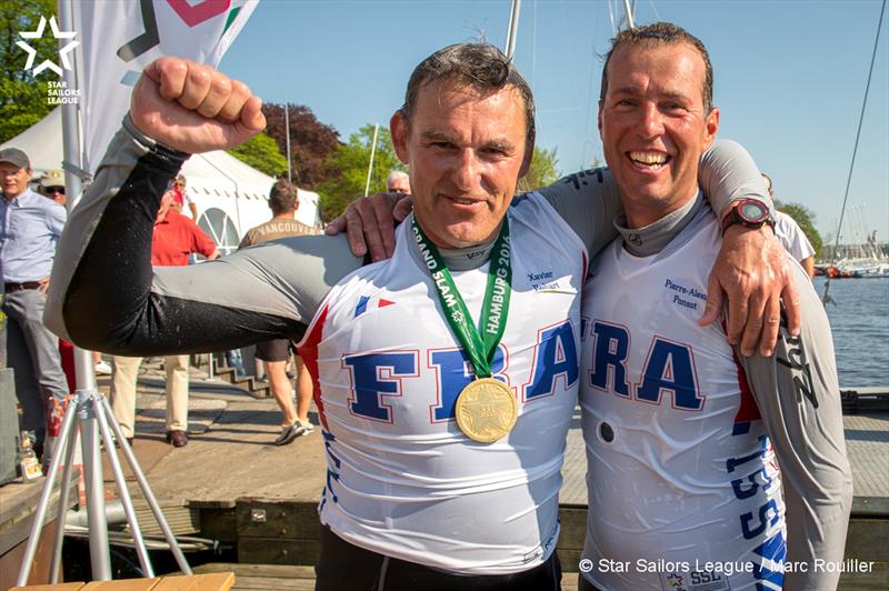 Winner of the first Star Sailors League City Grand Slam Hamburg, Xavier Rohart & Pierre-Alexis Ponsot photo copyright Star Sailors League / Marc Rouiller taken at  and featuring the Star class