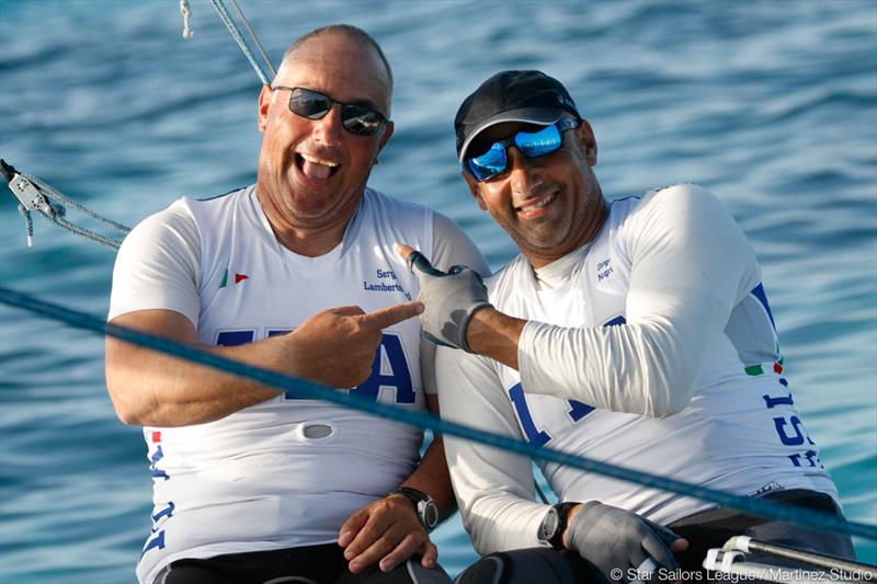 Diego Negri & Sergio Lambertenghi win the Qualifying Series at the Star Sailors League Finals photo copyright Nico Martinez / SSL taken at Nassau Yacht Club and featuring the Star class