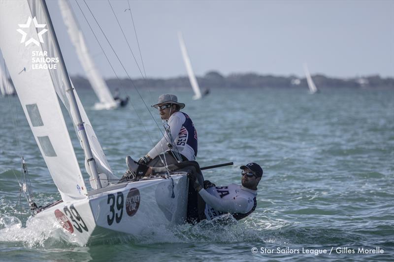 Light winds on day 4 for the Stars at the Bacardi Cup 2017 in Miami photo copyright Gilles Morelle / Star Sailors League taken at Coral Reef Yacht Club and featuring the Star class