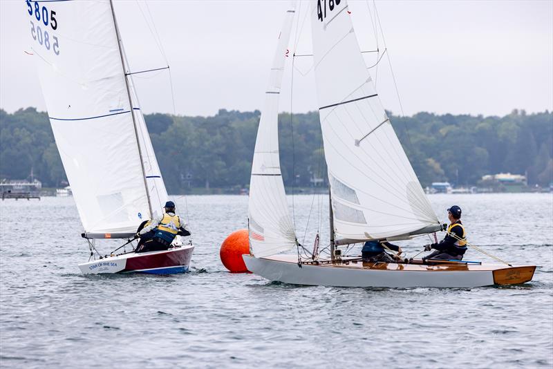Grael vs Cayard on day 1 of the 7th Annual Vintage Gold Cup photo copyright Stryd Photography taken at Gull Lake Yacht Club, Michigan and featuring the Star class