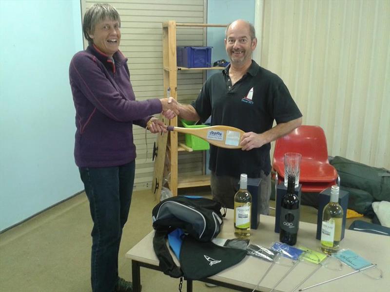 Veronica Falat presents Ian Bradley with the Streaker Southern Paddle photo copyright James Dawes taken at Alton Water Sports Centre and featuring the Streaker class